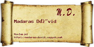 Madaras Dávid névjegykártya
