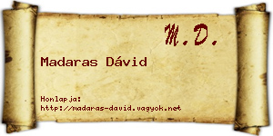 Madaras Dávid névjegykártya